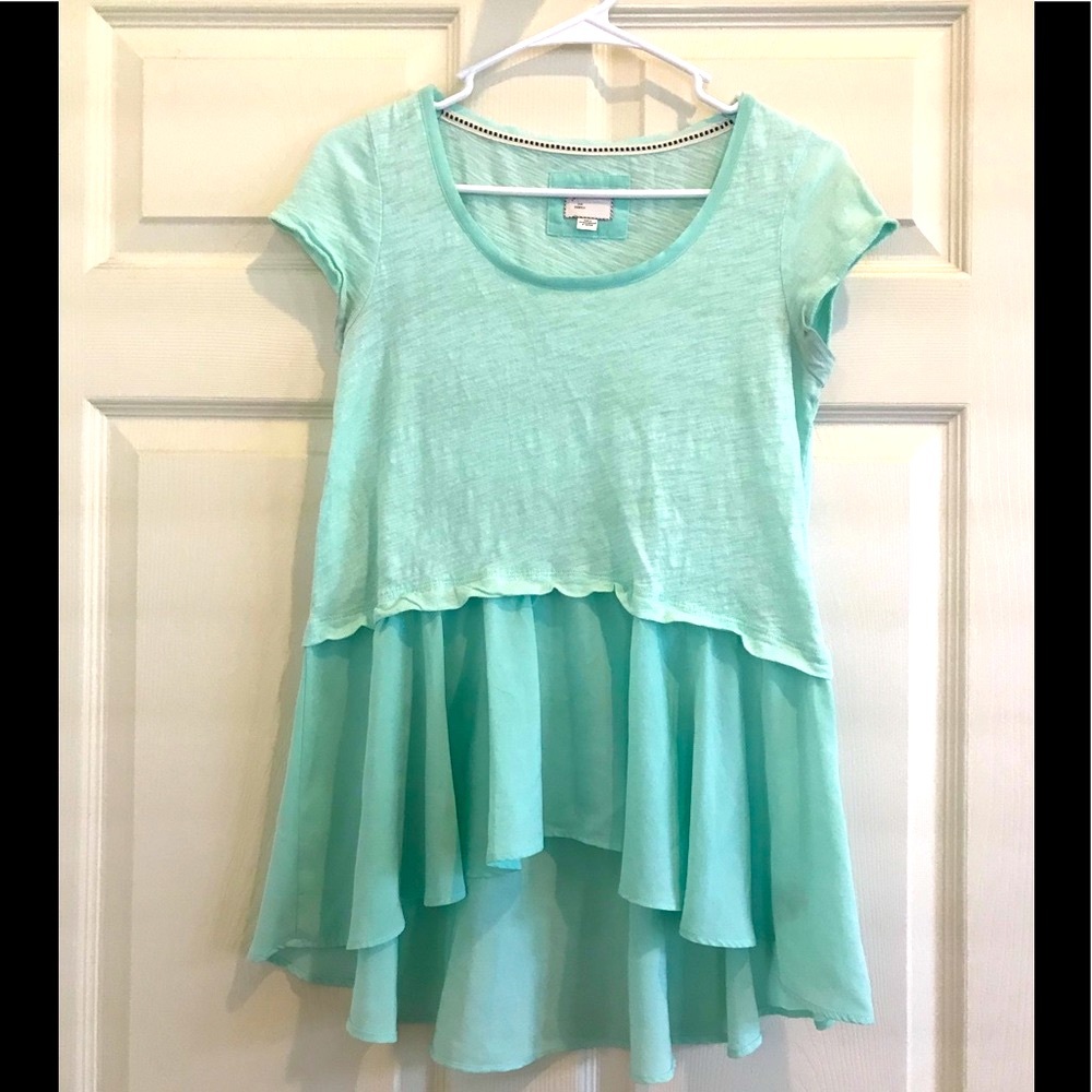 Anthropologie Top/Postage Stamp short sleeve top